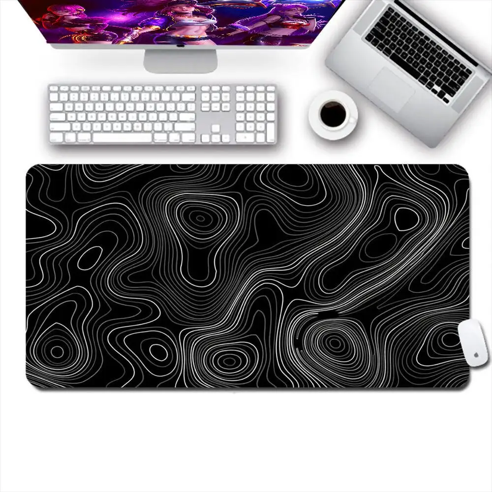 

Topographic Map Seamless Large Mouse Pad XXL Gaming Game Players Speed Lock Edge Rubber Gamer Desk Office Mousepad Keyboard Mat