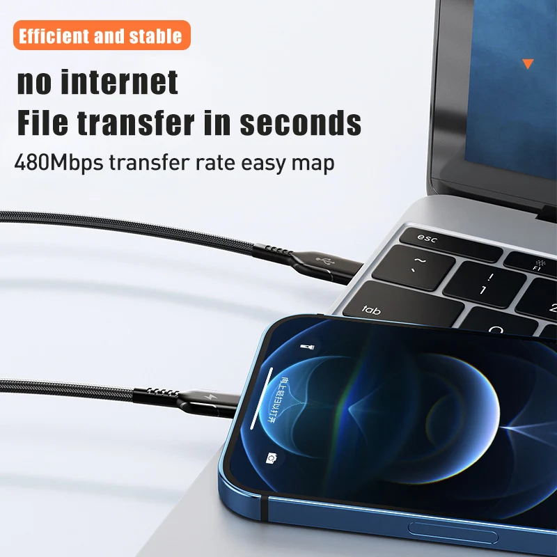 3in1 USB Cable for iPhone 14 13 12 11 Pro max 6A Super Fast Charger Charging Cable for Huawei Samsung S20 Xiaomi Micro USB Wire