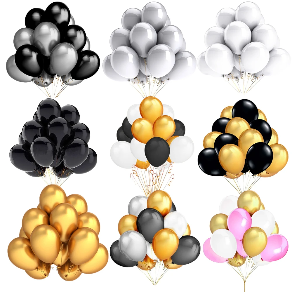 

12/14pcs 12 inch Round Latex Shaped Aluminum Film Balloon Wedding Anniversary Valentine Day Gift Baby Shower birthday party Gift