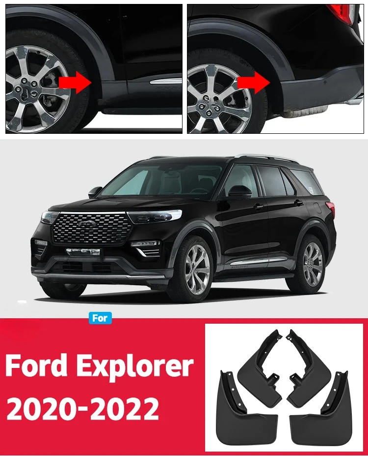 

Брызговики для Ford Explorer 2011-2023 U502 U625, брызговики, переднее и заднее крыло, автостайлинд, автомобильные аксессуары