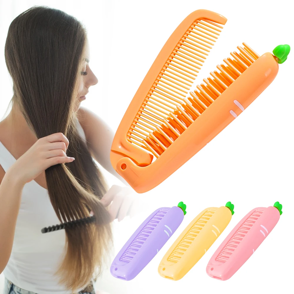 

Sdotter Cute Cartoon Folding Comb for Kids Portable Soft Tooth Comb for Children Boys Girls Baby Hair Care Brushes and Comb