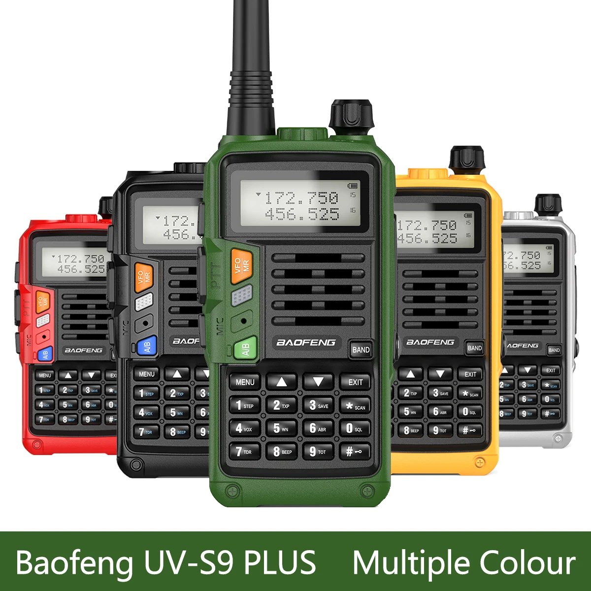 BaoFeng UV-S9 Plus Walkie Talkie UHF VHF Transceiver 10W 10km High Power Long Range Portable High Power CB Two Way Radio uv-5r