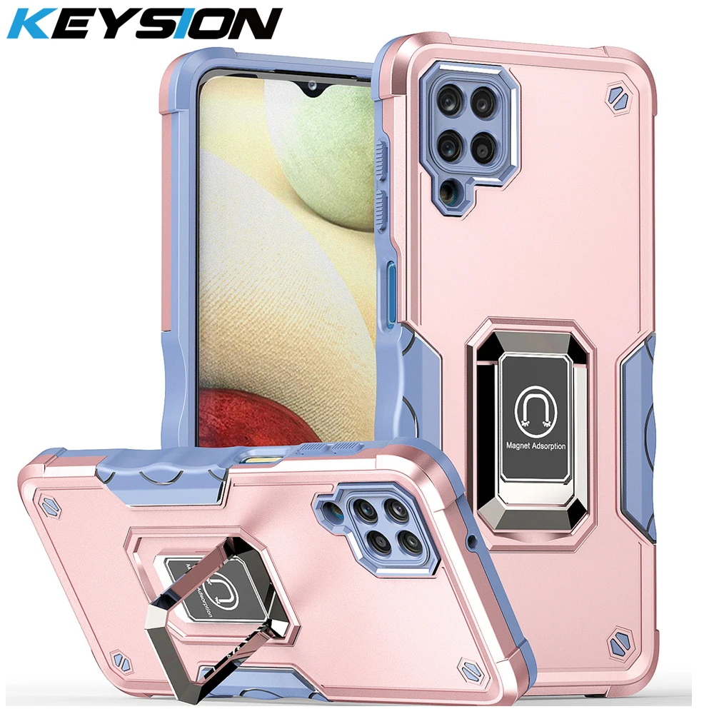 Чехол-подставка KEYSION для Samsung M53, противоударный чехол с кольцом-подставкой для Galaxy A22, A12, A42, A22S
