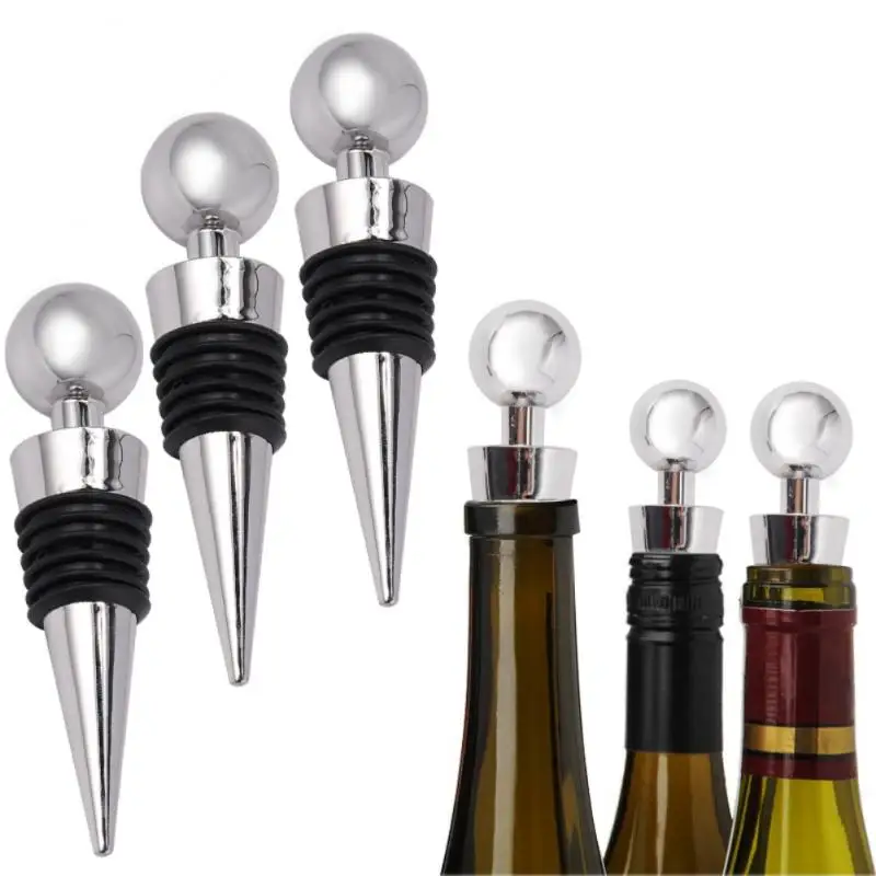 

1PC Stainless Steel Red Wine Stopper Reusable Vacuum Sealed Bottle Stopper Wine Storage Cap Wedding Gift Bottle Cover Bar Tool