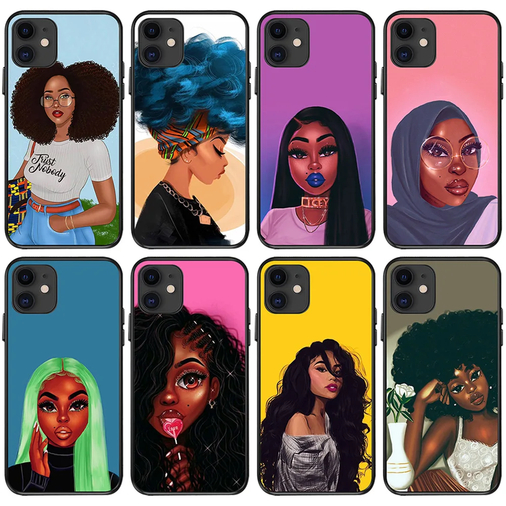 

phone case for iPhone black girl iphone xs case phone case iphone 13 pro max iphone 13 case