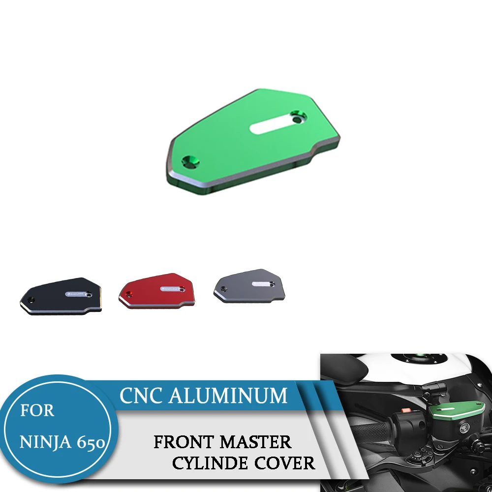 

650R Motorcycle Accessories Front Master Cylinde Cover & fclutch fluid Tank Cap For KAWASAKI NINJA 650 R ABS 650 KRT Edition