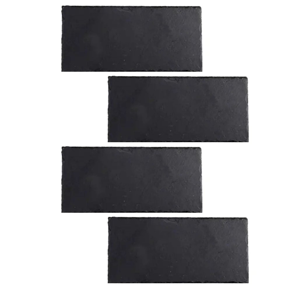 

Slate Board Sushi Tray Plates Charcuterie Serving Stone Plate Cheese Meat Mat Boards Black Appetizer Sashimi Steak Pizza Kitchen