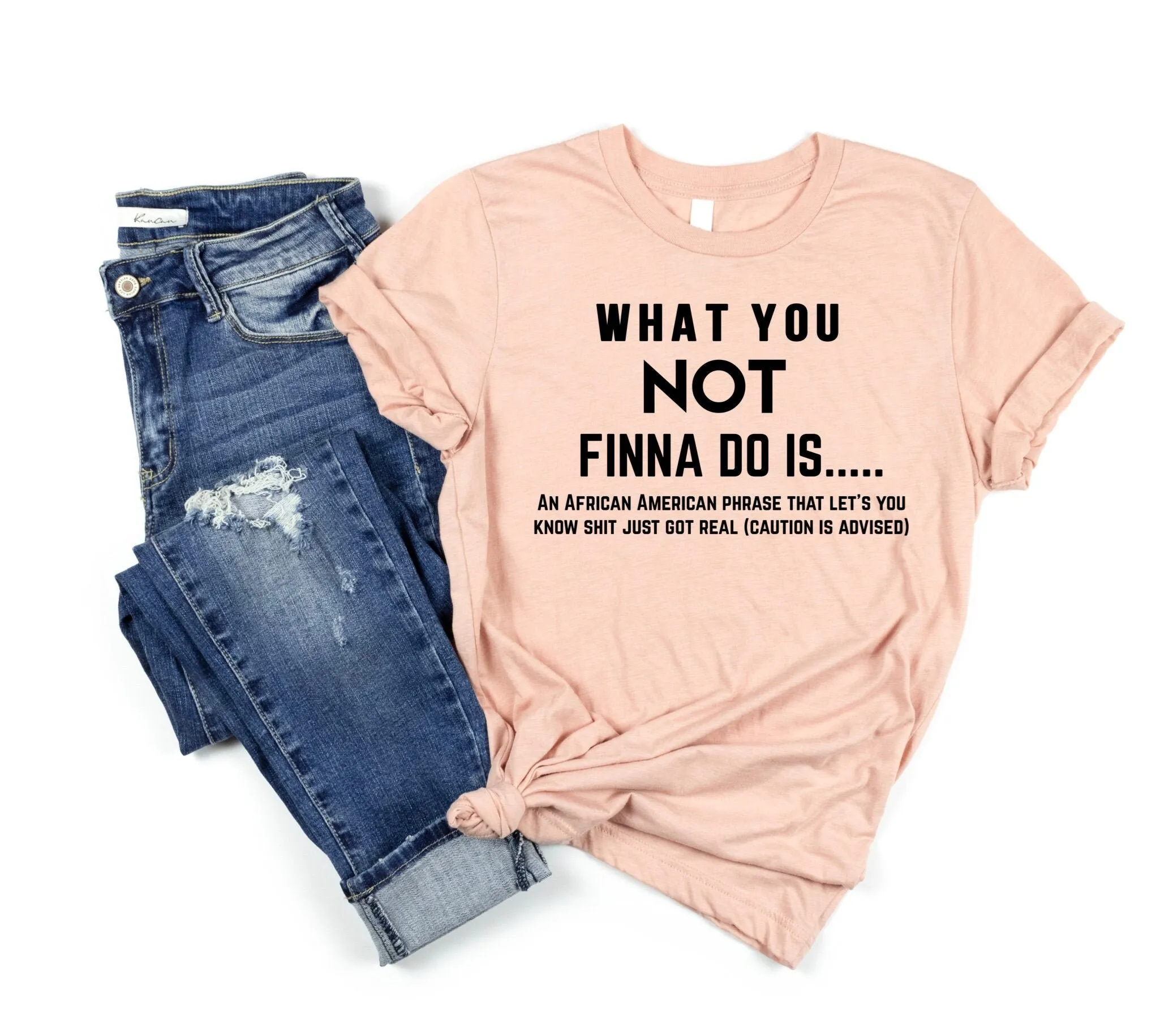 Черная футболка с надписью You Not Finna Do для афроамериканского активиста