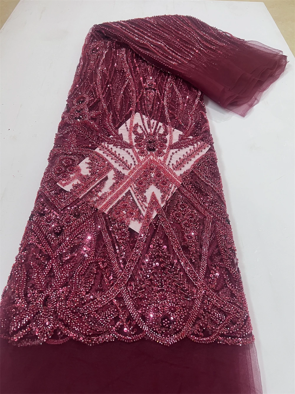 Светло-зеленая африканская сетчатая кружевная ткань блестки для женских