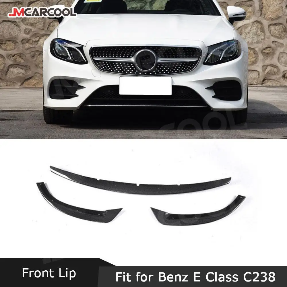 

Carbon Fiber Material Front Bumper Lip Chin Spoiler for Mercedes Benz E Class C238 E200 E300 E400 E500 E53 AMG Coupe 2020 +
