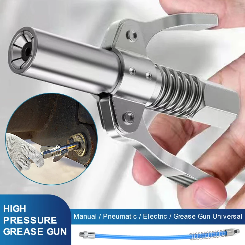 

Муфта для смазки 10000 PSI, сверхмощная быстросъемная смазка, двойная ручка из нержавеющей стали NPTI/8, наконечник для смазки без протечек