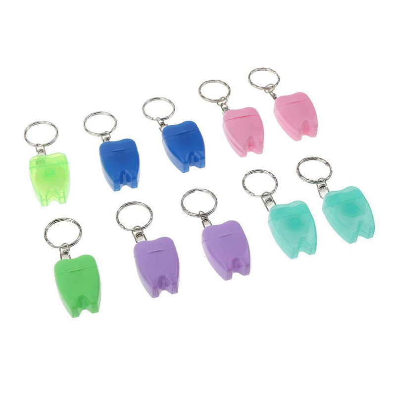 

15m Random Color Flosser Interdental Brush Teeth Stick Toothpicks Portable Keychain Teeth Floss for Teeth Cleaning
