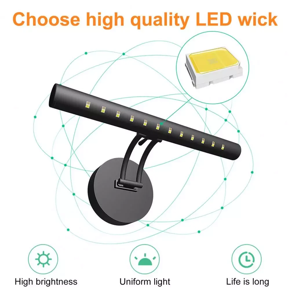 

Makeup Mirror Lamp Reliable Adjustable High Color Rendering Home LED Makeup Mirror Lamp for Home Bathroom