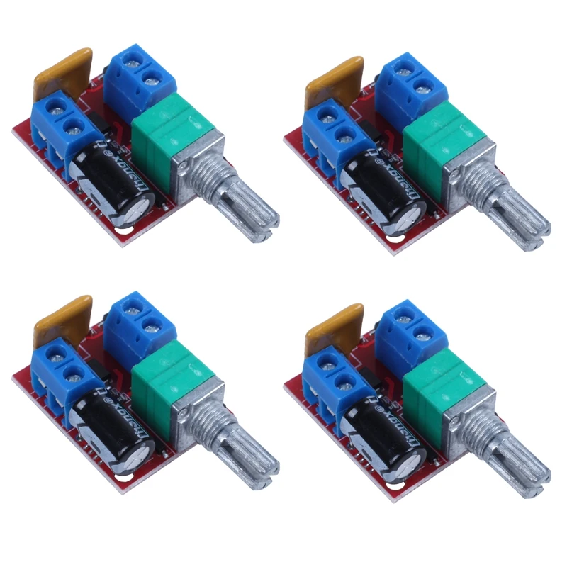 

4X Mini DC Motor PWM Speed Controller 3V 6V 12V 24V 35VDC 90W 5A DC Motor Speed Control Switch LED Dimmer