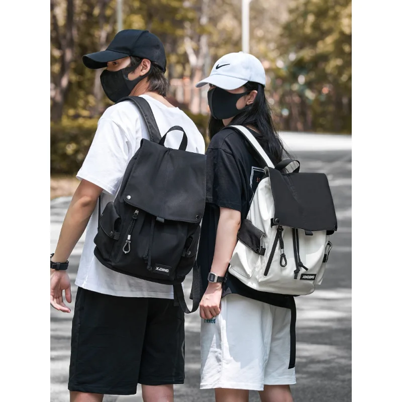 Schoolbag Girls' College Student Trendy Cool Large Capacity Couple Backpack Japanese Computer Bag High School Junior School Back