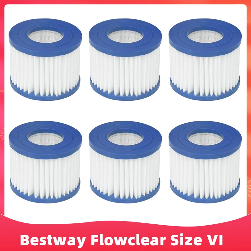 

Swimming Pool Filter For Bestway Flowclear Size VI Replacement Filter Cartridge for Lay-Z-Spa Spare Parts - Miami Vegas Paris
