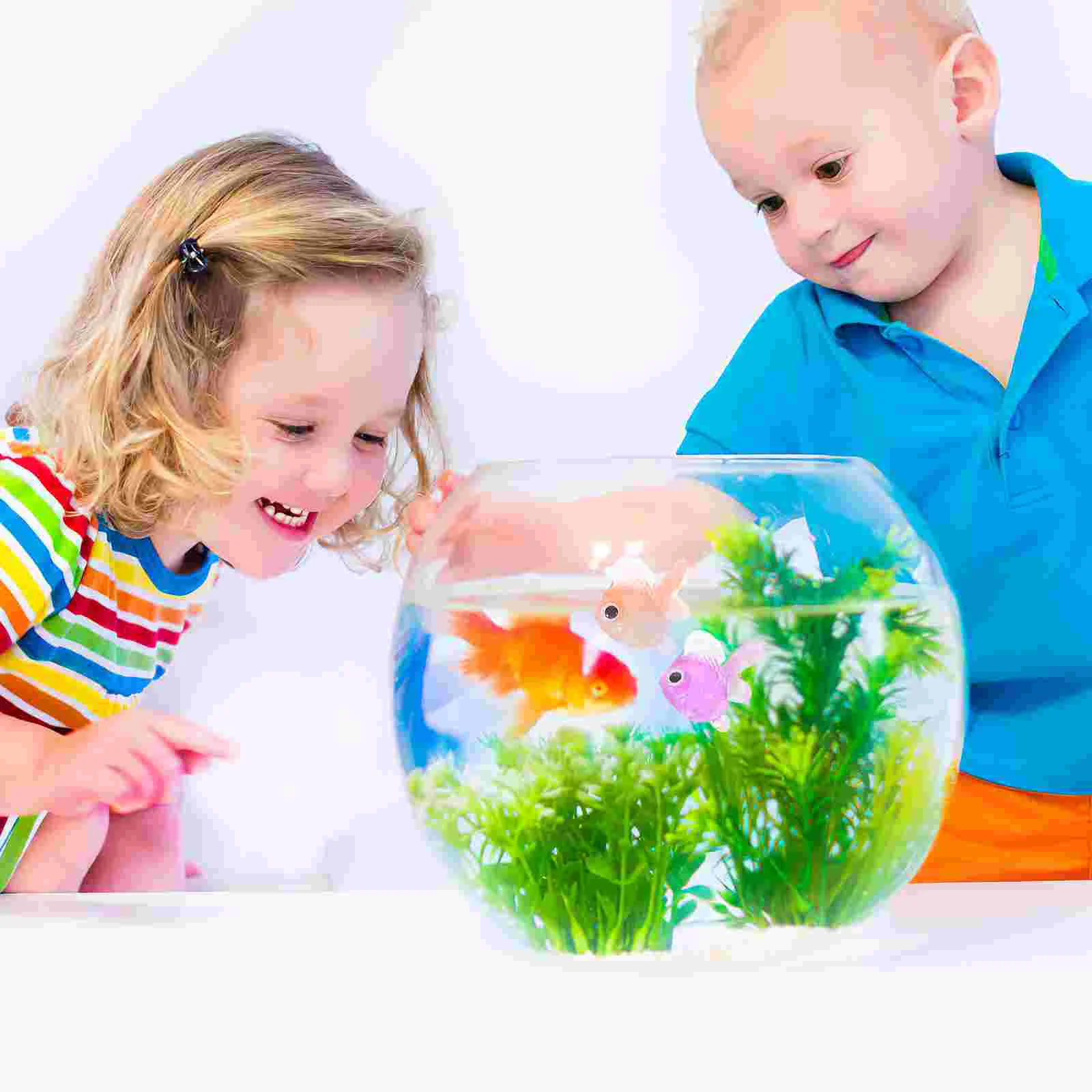 

21 Pcs Artificial Model Miniture Fish Props Fishing Bath Toy Aquarium Floating Goldfish Kids Toys Plastic Decoration