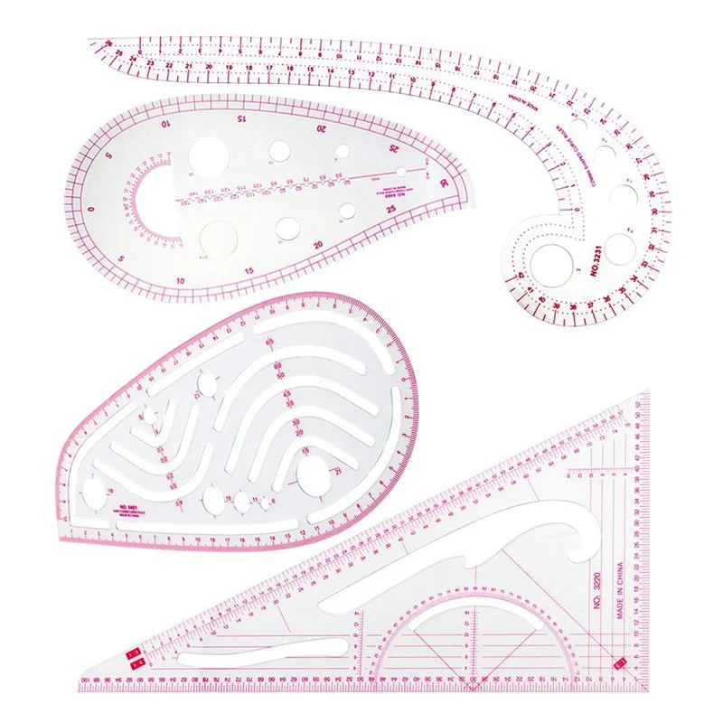 

Sewing Tools 4 Pcs Sew French Curve Metric Shaped Ruler Measure For Sewing Dressmaking Pattern Design DIY Clothing Bendable Draw