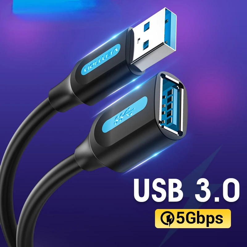 

USB 3.0 Extension Cable USB 3.0 2.0 Cable Extender Data Cord for PC Smart TV Xbox One SSD Fast Speed USB Cable Extension
