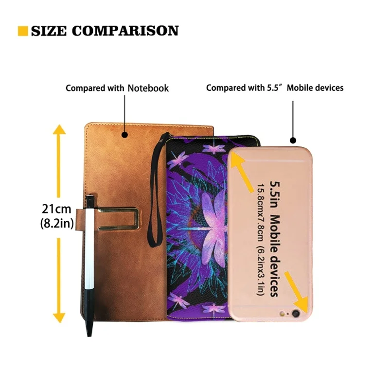 Belidome Dragonfly Wallet for Women Leather RFID Blacking Design Zip Around Card Holder Organizer Ladies Travel Clutch Wristlet