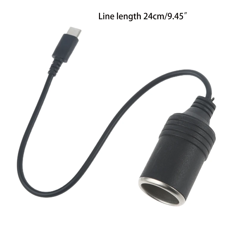 

USB C PD Type C Male to 12V Car Socket Power Supply Cable for 12V Driving Recorder Electronic Dog Drone Car Charger GPS