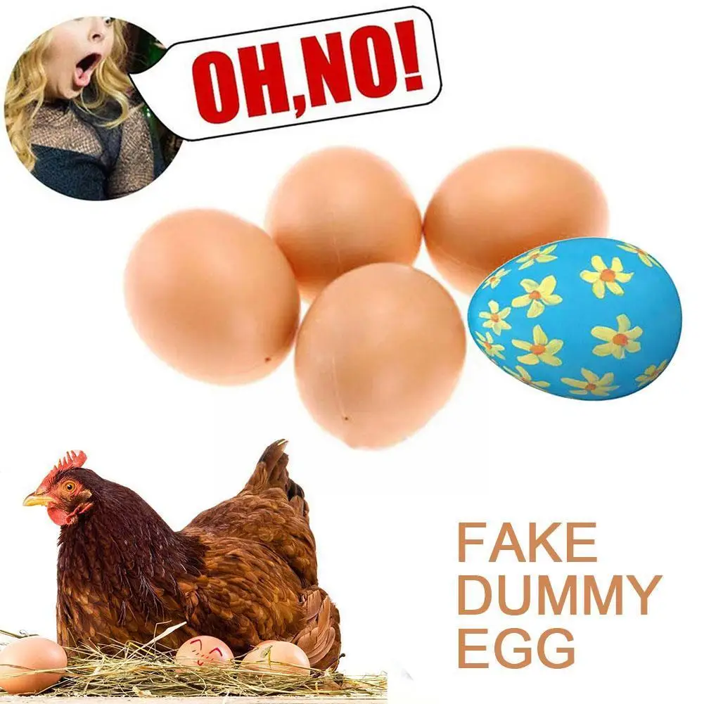 

10Pcs Fake Dummy Egg Hen Poultry Chicken Joke Prank Plastic Eggs Party Decor Toy For Kids Игрушка Антистресс Funny Gifts Fo D6P8