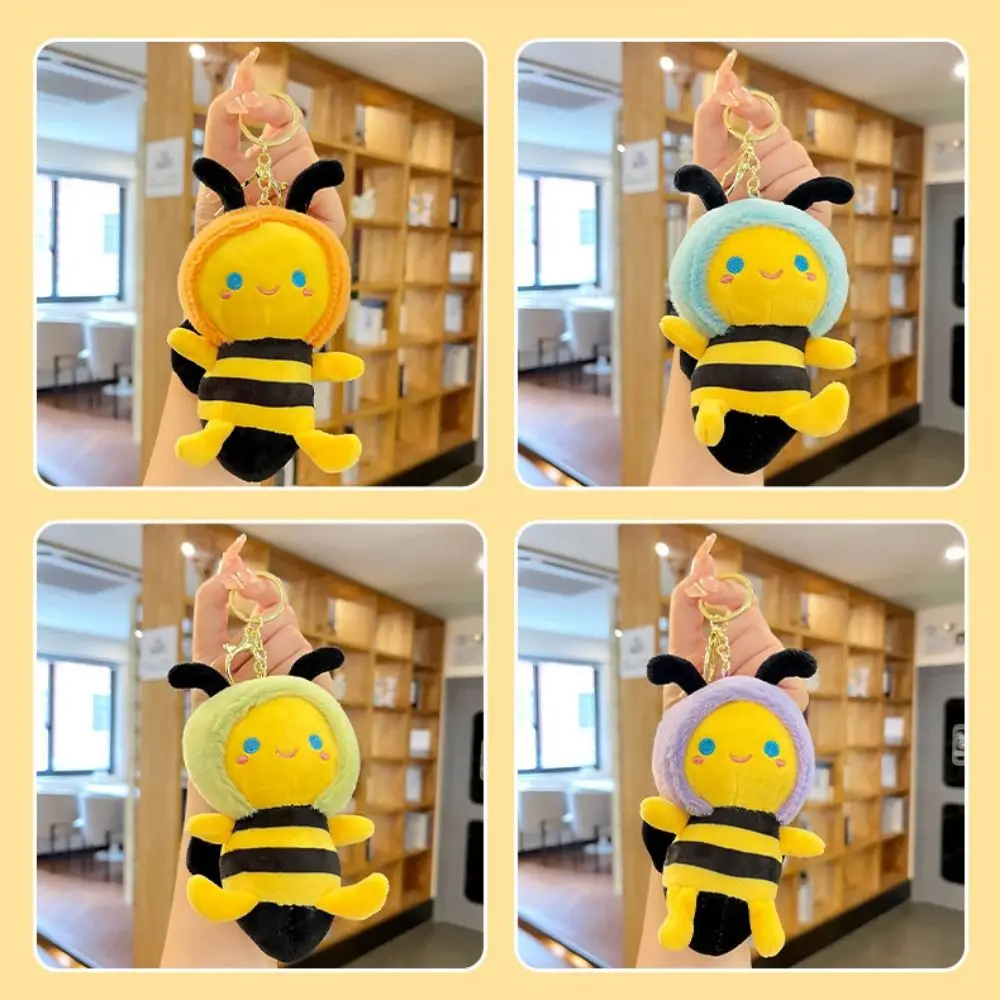 Брелок в форме маленькой пчелы плюшевый брелок мягкая хлопковая мультяшная