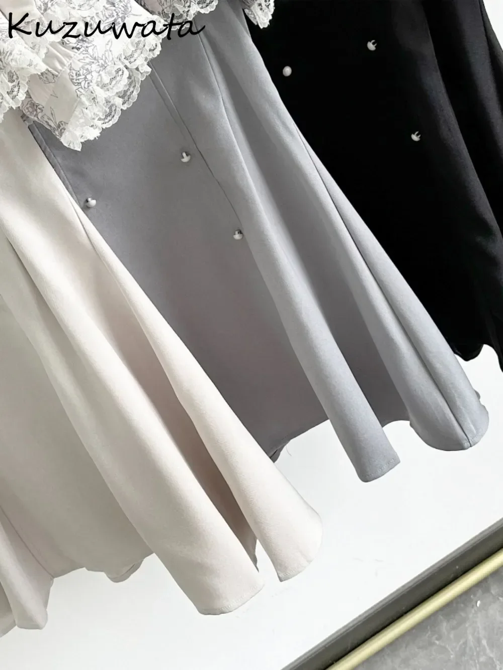 Kuzuwata милое французское платье трапециевидной формы с круглым вырезом элегантное