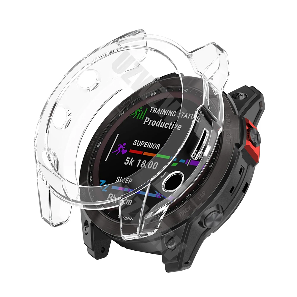 

Soft TPU Protective Case For Garmin Fenix 7 / Fenix 7S / Fenix 7X Smart Watch HD Clear Bumper Cover Accessories