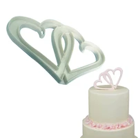 wedding double love cookie press stamp embosser soft candy cutter fondant mould chocolates cake baking tools kitchen accessories
