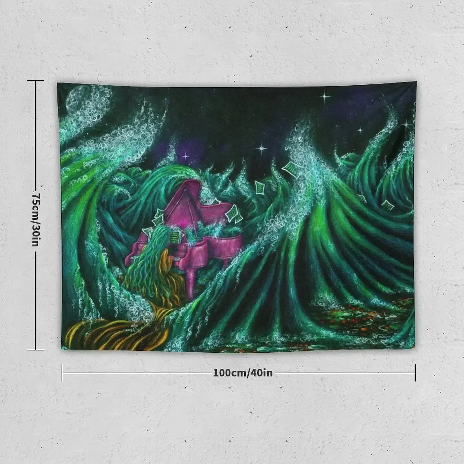 Гобелен Claire de Luna &amp the Grand Sea Piano декор комнаты милый гобелен для украшения гостиной