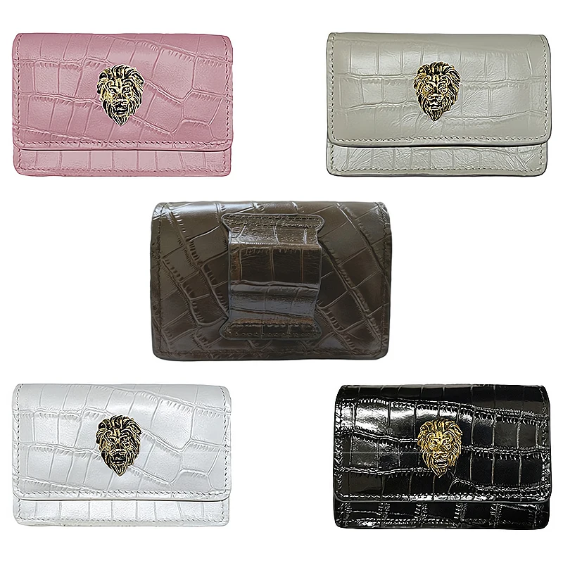 

Golf Rangefinder Leather Bag Cowhide Lion Pattern Mini Portable Golf Electronic Instruments Storage Bag Outdoor Golf Supplies