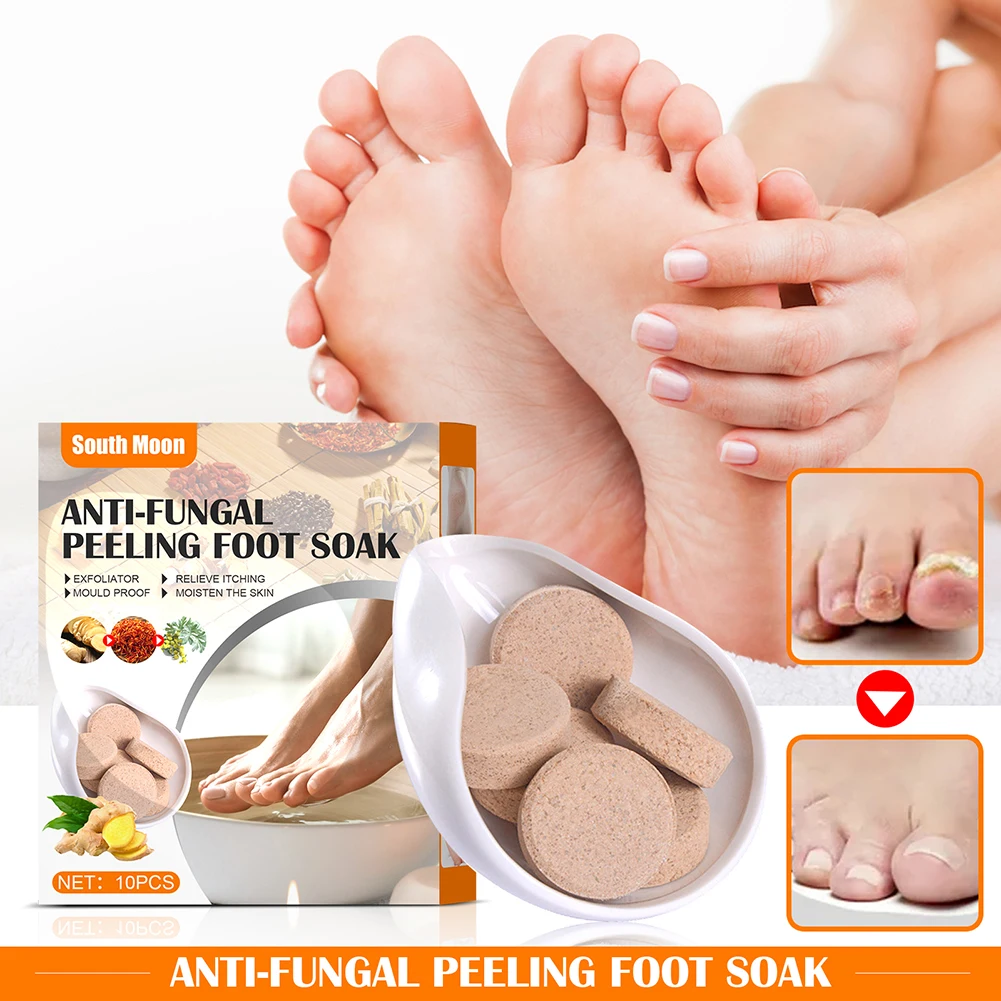 

10PCS Anti-Swelling Foot SPA Ginger Foot Soak Effervescent Tablets Relief Athlete's Foot Skin Cracking Psoriasis Peeling Care