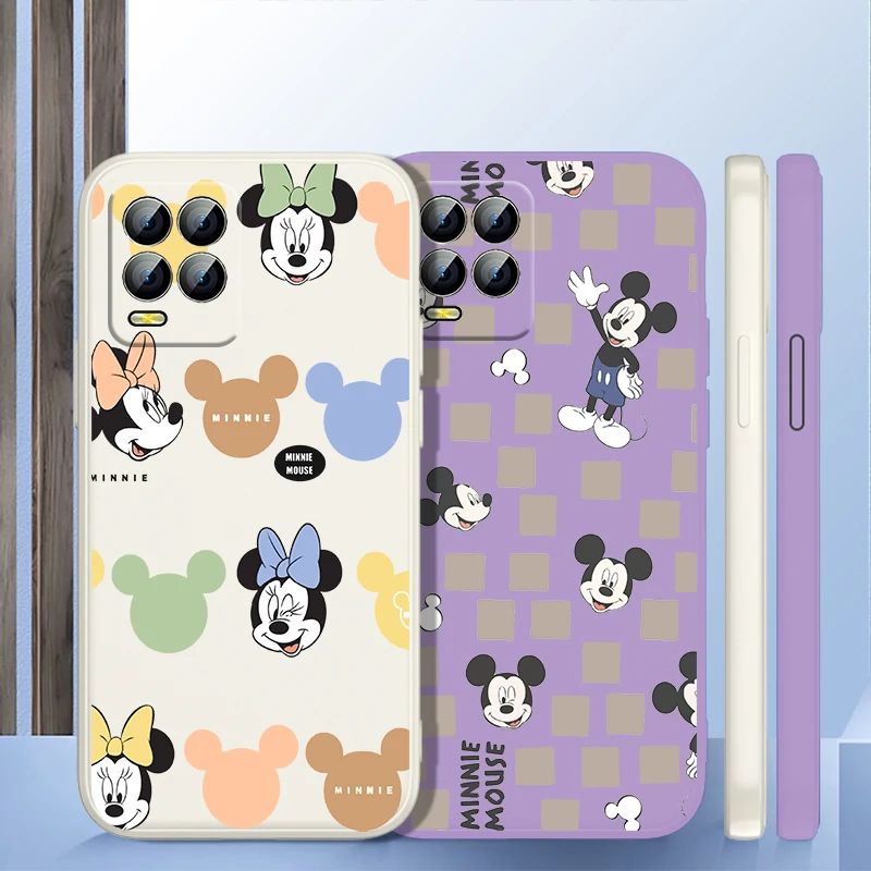 

Disney handsome Mickey Phone Case For OPPO Realme C2 C11 5 5i 6 6i 6S 7 7i 8 8i 9 9i Pro Liquid Rope Funda Cover Soft Back Capa