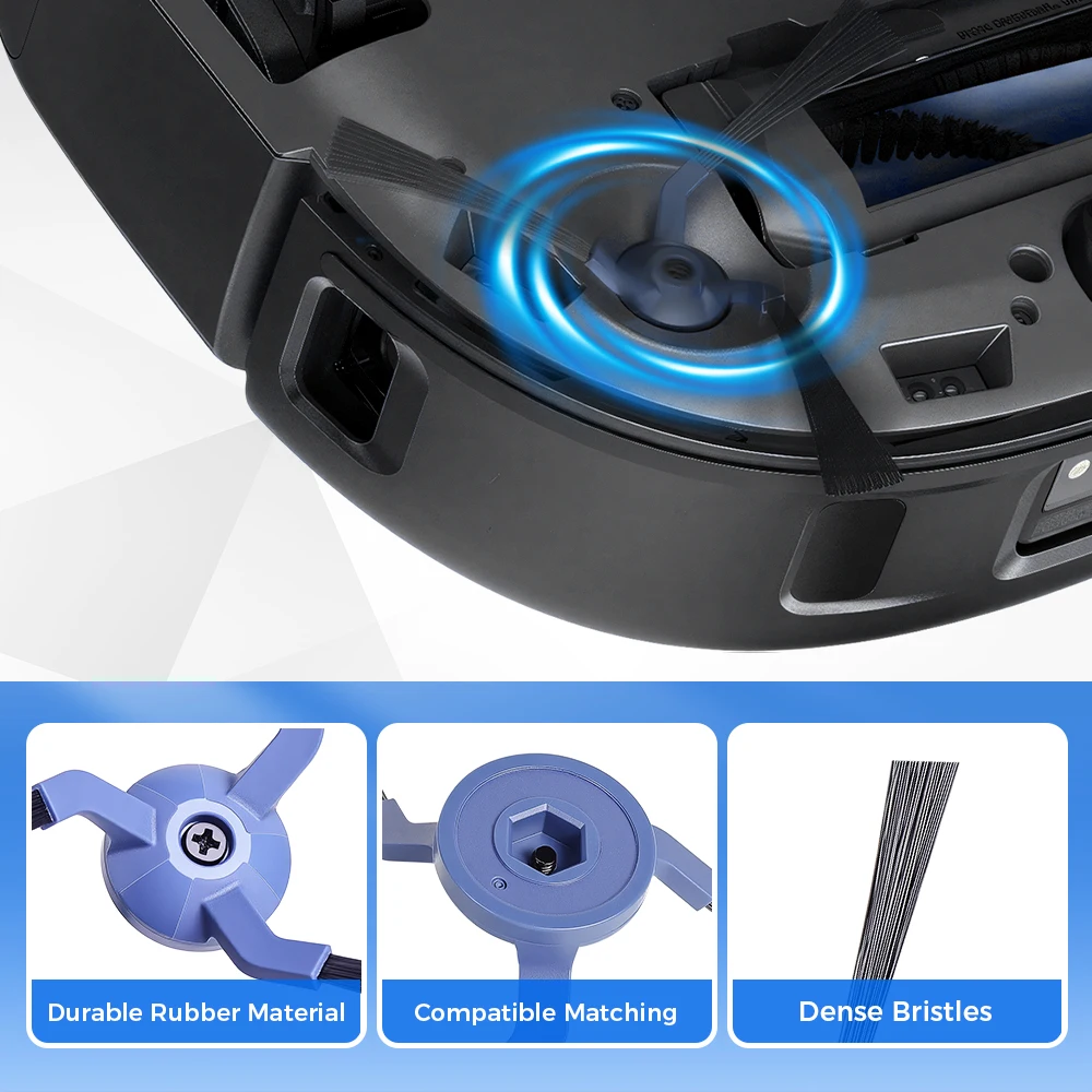 Фото Аксессуары для робота-пылесоса Eufy X10 Pro Omni: запасные части, боковые щетки с защитой от наматывания волос №3