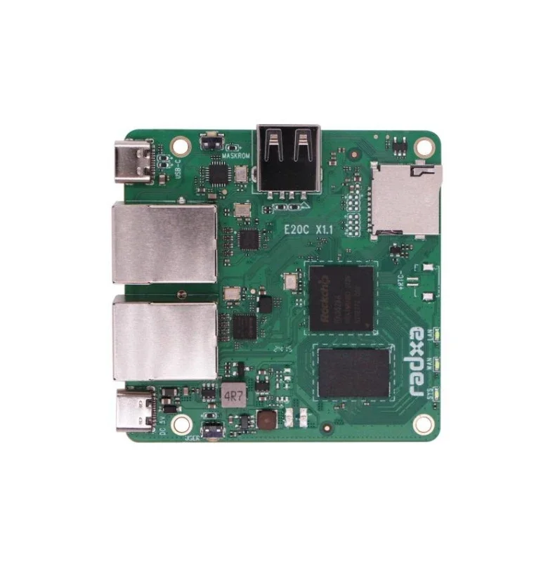 Radxa E20C 4-ядерный процессор Dual Gigabit Ethernet корпус из алюминиевого сплава с ЧПУ