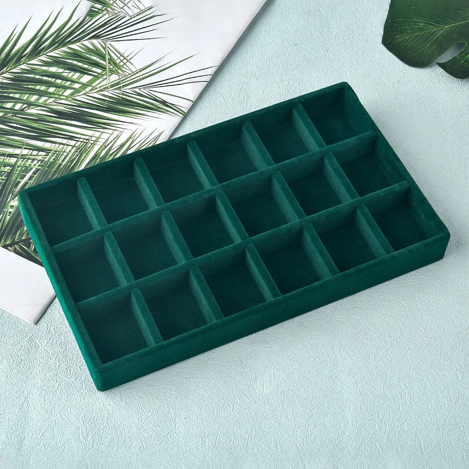 

Бархатный лоток для демонстрации ювелирных изделий, изысканный держатель для ювелирных изделий, портативный органайзер для колец, серег, ожерелий, коробка для хранения, органайзеры, лотки