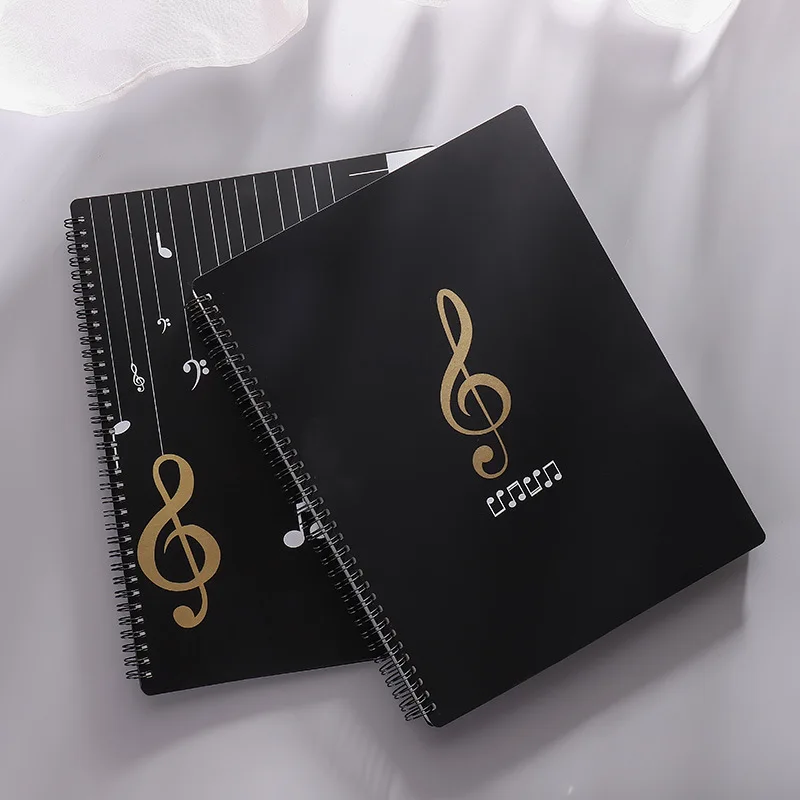 A4 Matte Cover Multi-function Pocket Music Clip 50 Double-sided Visual Inner Page File Folder Book Piano Score Clip