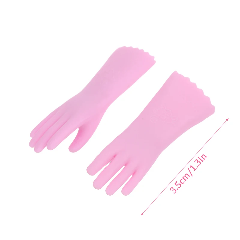 1 пара миниатюрные перчатки для кукольного домика выпечки рукавицы стирки Модель