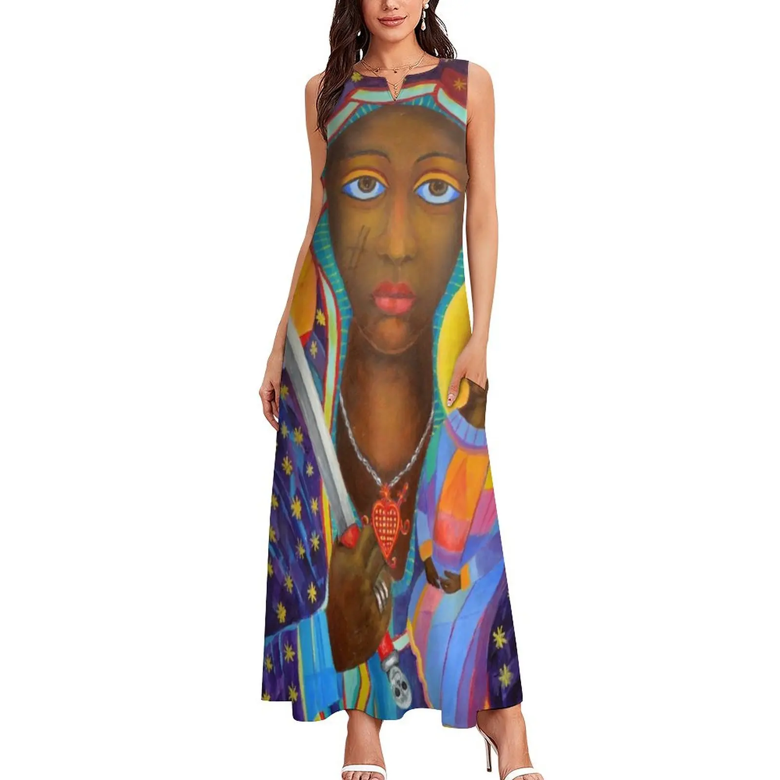 Erzulie Dantor Haitian voodoo art Vodoo art. Картина Эрли Дanto. Длинное платье Danthor или Ezili с