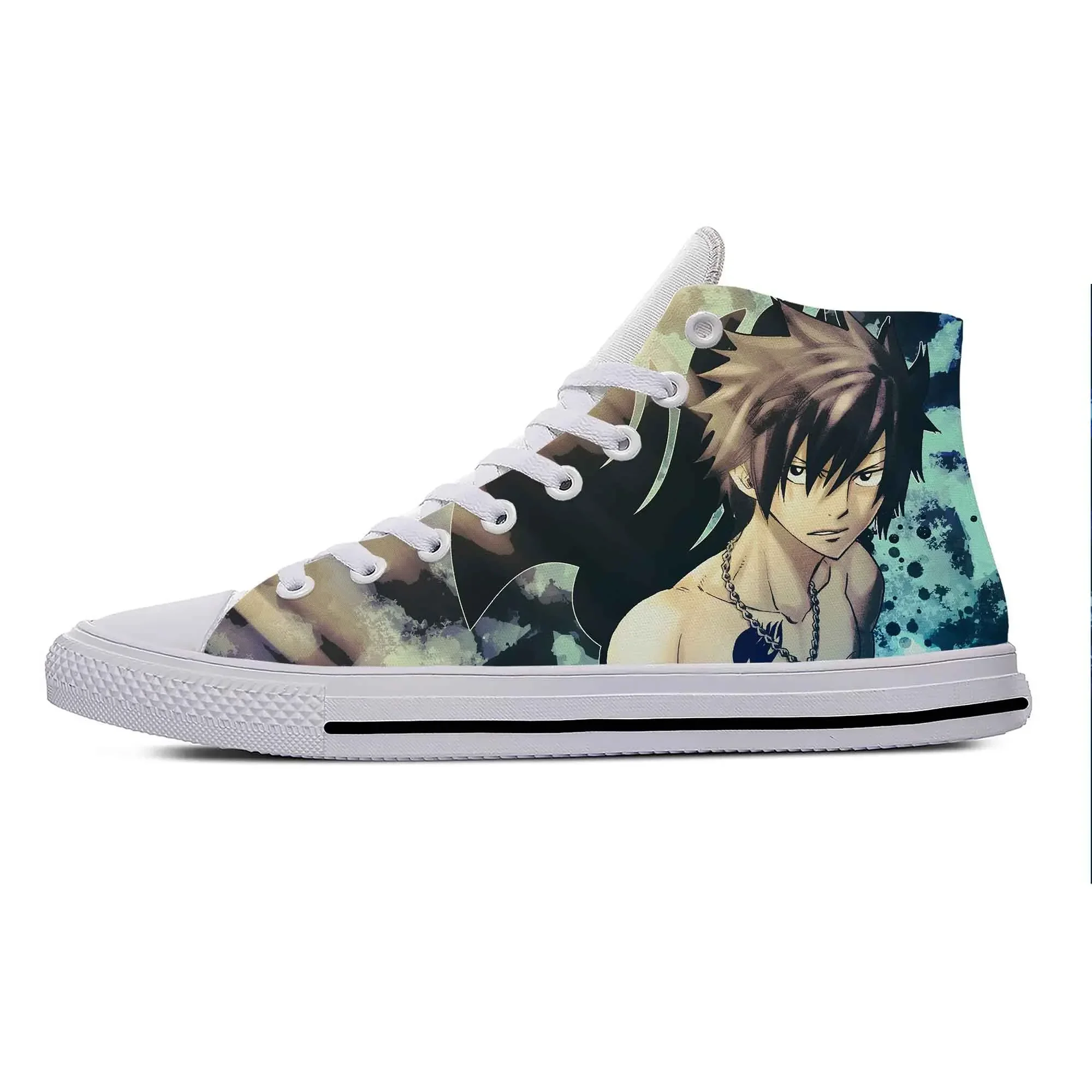 Фото Японские аниме-кроссовки Fairy Tail Gray Fullbuster, повседневная обувь, высокие дышащие кроссовки для мужчин и женщин, легкие кеды №4