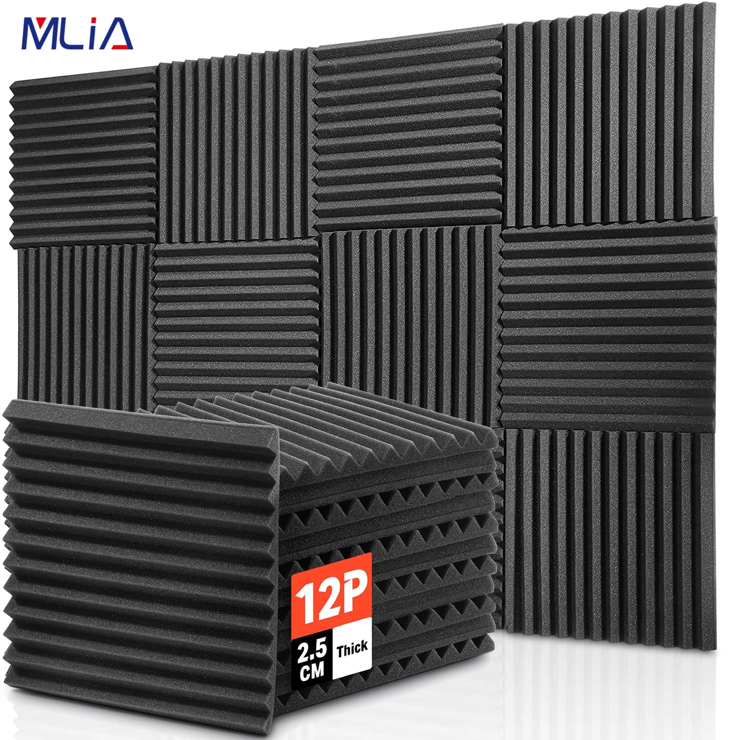 

12/24/36 Wedge Sound Acoustic Panels Sound Proof Foam Panel for Walls Acoustic Foam Noise Canceling Panels for Studio Recording