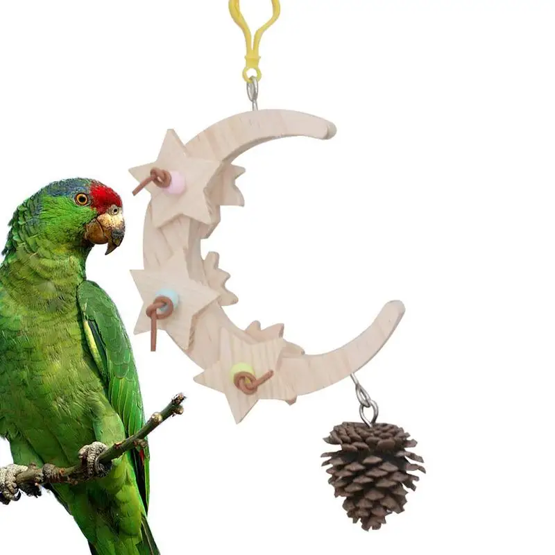 

Parrot Toy Bird Perch Stand Parrots Hanging Rope Perch Bird Cage Swings Toy Parrot Chewing Playstand Chew Toy For Budgie Birds