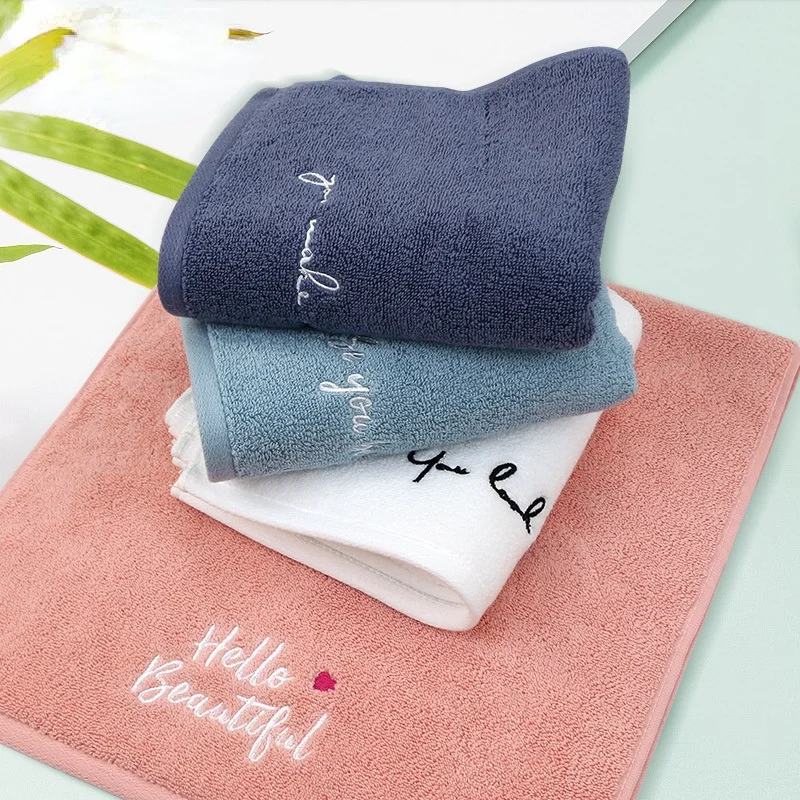 Производитель полотенец Вышитое Хлопковое полотенце из чистого хлопка для мытья