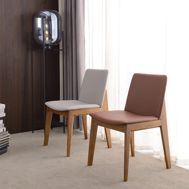 

Minimalist Wood Dining Chairs Modern Nordic Design Lounge Dining Chair Upholstery Office Chaises Salle Manger Kitchen Furniture