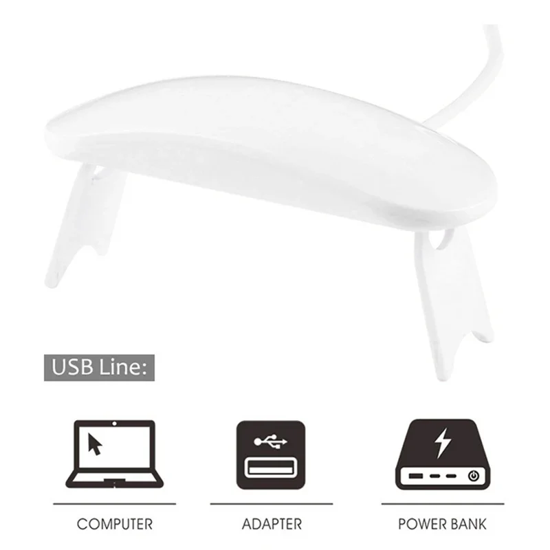 Портативная Светодиодная лампа для сушки ногтей с аккумулятором от Usb