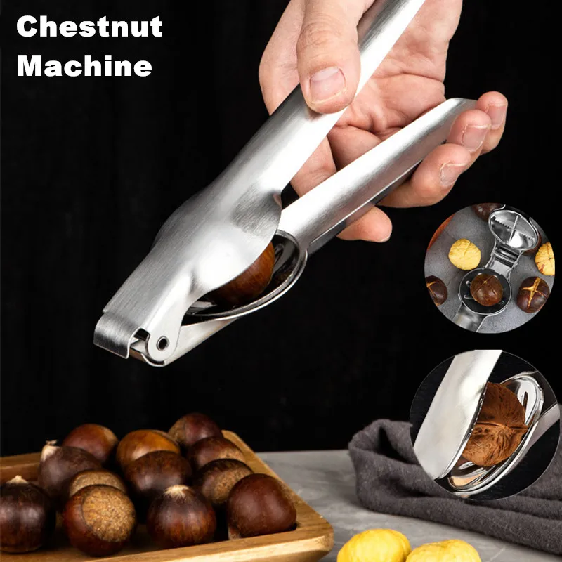

2 in1 Stainless Steel Chestnut Clip Nutcracker Opener Quick Clip Walnut Pliers Cutter Opener Nut Cracker Sheller Kitchen Tool