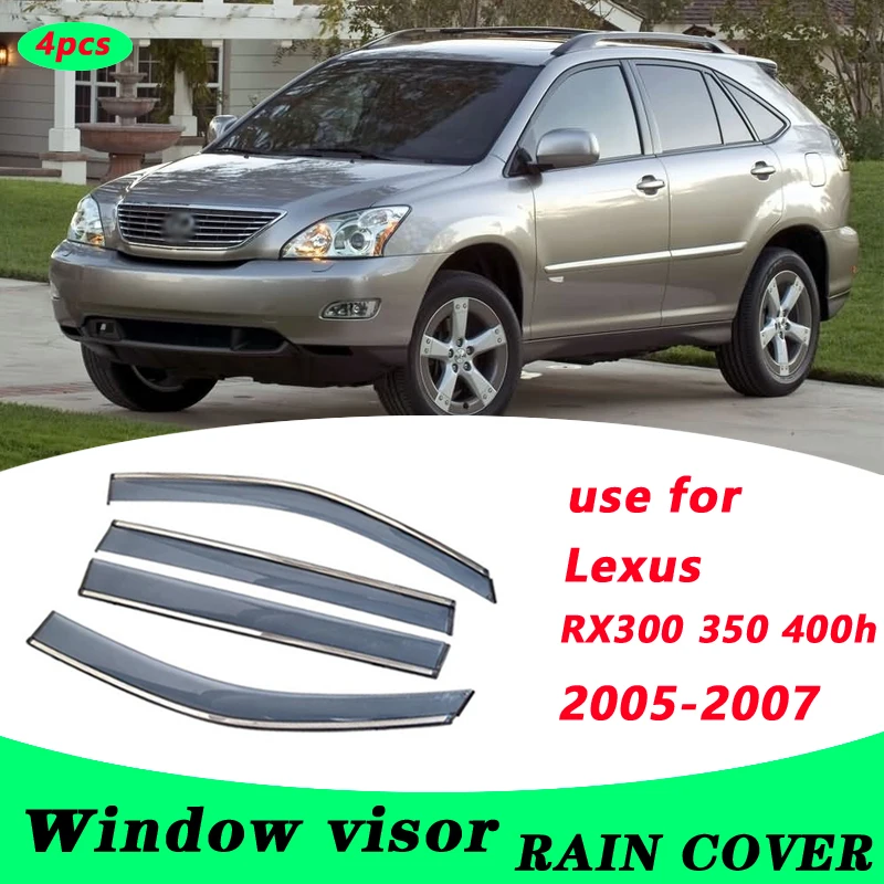 

Пластиковый оконный козырек для Lexus RX300 2005-2007 RX350 RX400H, вентиляционные оттенки, защита от солнца, дождя, 4 шт./компл.