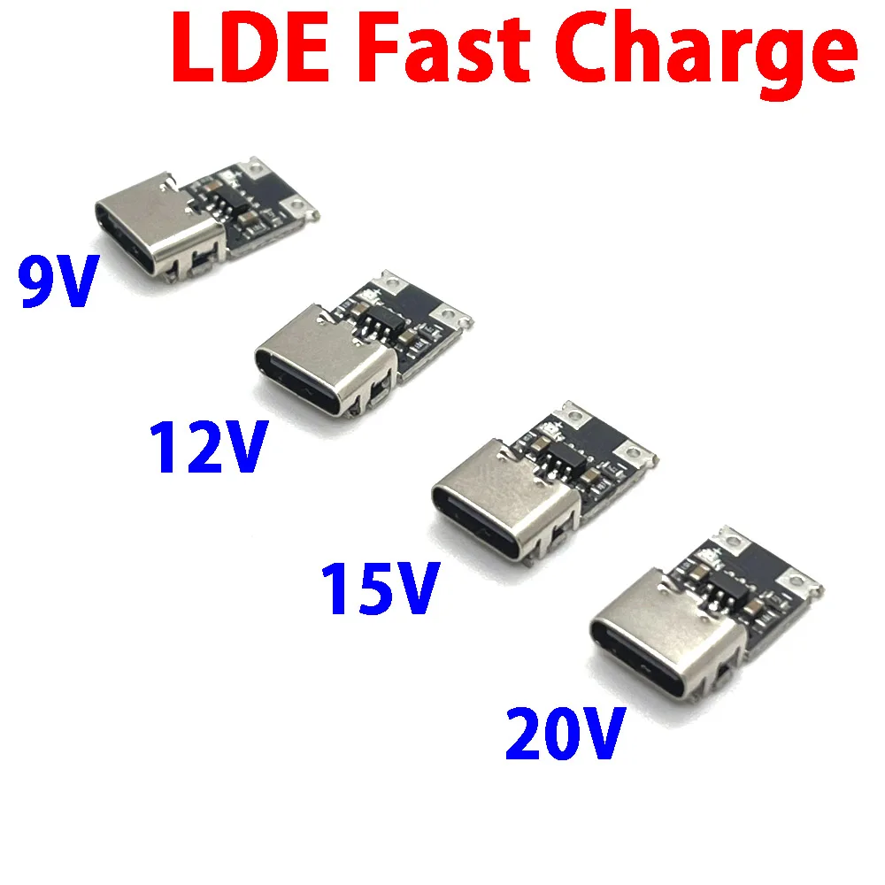 

1pcs PD decoy module PD 2 3.0 to DC DC trigger extension cable QC4 charger 9V 12V 15V 20V LDE Fast Charge