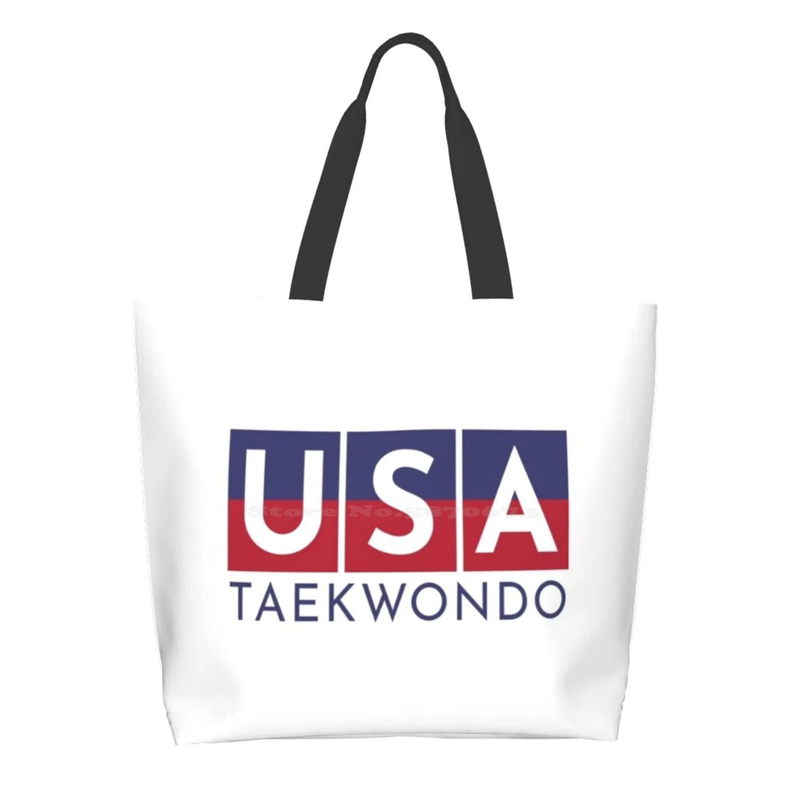 

Usa Taekwondo Ladies Casual Handbag Tote Bag Reusable Large Capacity Japan Summer Sport Game Athlete Stadium Medal United